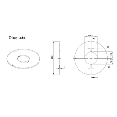 Plaqueta Emergência furo 22mm Margirius - Eletrotécnica Vera Cruz