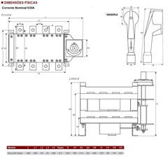 Chave Transferência Manual 630A Sem Carga 4 Polos SGLZ4-TR