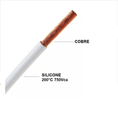 Cabo Silicone 200G 750Vca Branco 2,50 mm² 100 Metros - comprar online