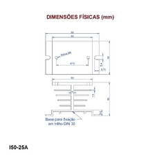 Dissipador p/ Relé Estado Sólido SSR 25A Modelo I50 - loja online