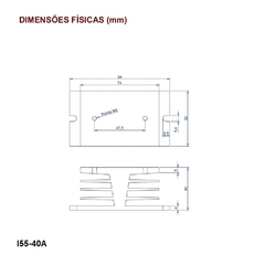 Dissipador p/ Relé Estado Sólido SSR 40A Modelo I55 - loja online