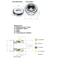 Selo Mecânico 12mm Tipo-02 - Eletrotécnica Vera Cruz