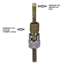 Termoelemento Tipo K 0-800oC 1 Metro Cabeçote 6mm 2 Fios - Eletrotécnica Vera Cruz