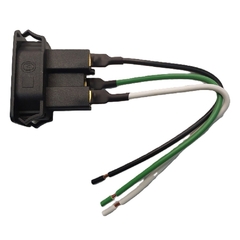 Tomada Embutir p/ Aparelhos Poço Interno 10A/250Vca TPA2-3 Preto Rabicho - loja online