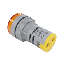 Voltímetro Digital 22mm 20-500Vca Amarelo na internet
