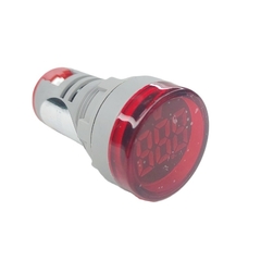 Voltímetro Digital 22mm 20-500Vca Vermelho - Eletrotécnica Vera Cruz