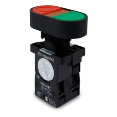 Botão Comando Duplo 1na+1nf com Iluminação Led 24Vca/Vcc