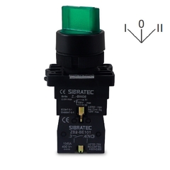 Comutador Iluminado 3 Posições Fixas NA+NA Verde 220Vca - comprar online