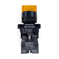Comutador Iluminado 3 Posições Fixas NA+NA Amarelo 220Vca - comprar online