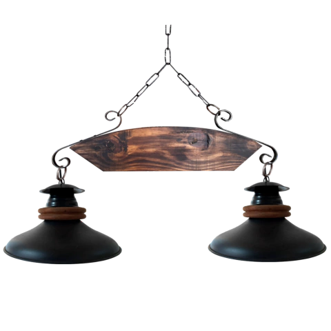 COLGANTE DOS LUCES CAMPANA MEDIANA