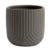 MACETA RAYAS CERAMICA GRIS 13X13 - comprar online