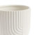 MACETA RAYAS CERAMICA BLANCA 13X13 en internet