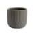MACETA RAYAS CERAMICA GRIS 10X10 - comprar online
