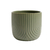 MACETA RAYAS CERAMICA VERDE 10X10 - comprar online