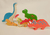 Pack de animales de madera x 6 c/base - Dinosaurios - comprar online