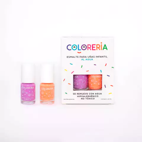 Set x2 esmaltes AL AGUA Confetti