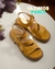 Sandalias chatitas de cuero femeninas Art C41232 Amarillo stock - Comfort Gallery