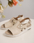 Sandalias de cuero Natural Platino Art. 9087 stock - Comfort Gallery