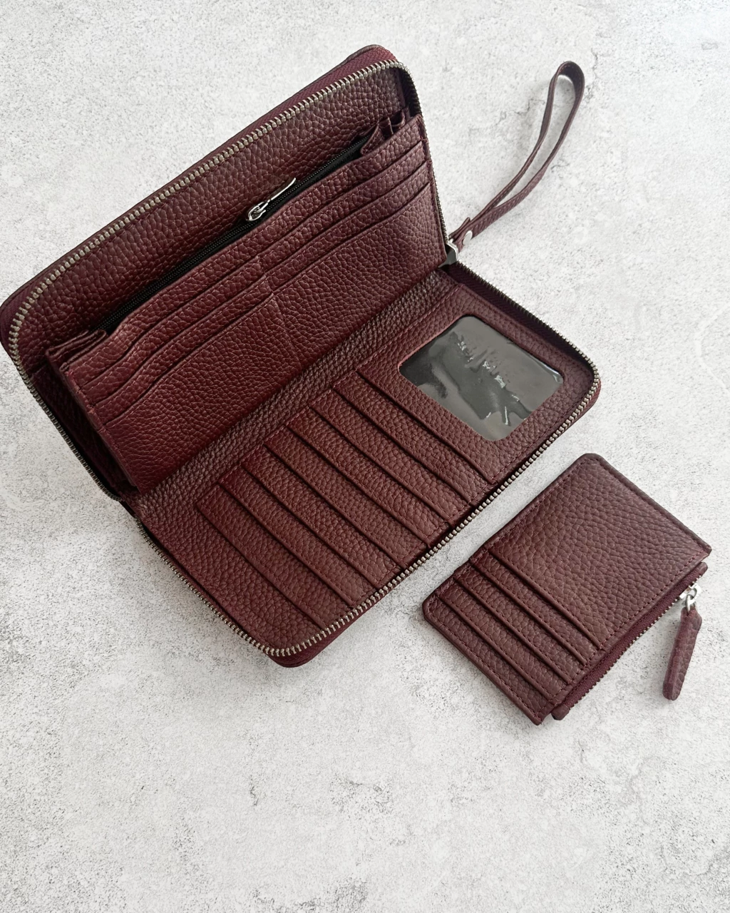 Billetera XL bordó