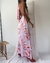 Vestido ELLIE hojas tono ROSA - comprar online