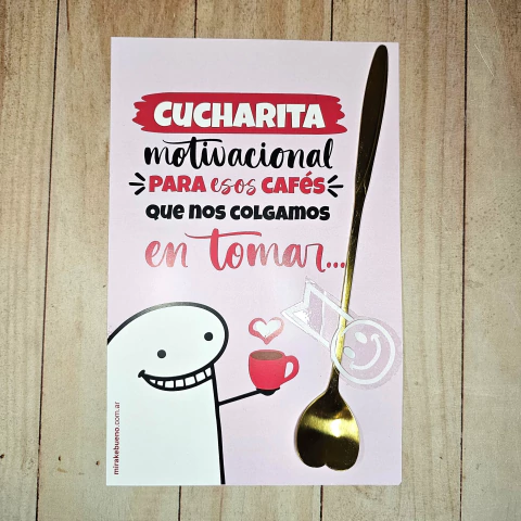 Tarjeta mas cucharita