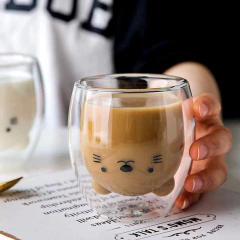 Taza/vaso vidrio doble fondo - comprar online