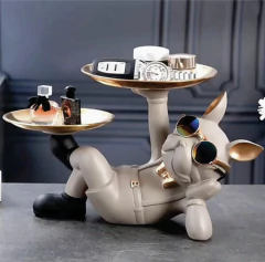 Perrito Gris Apoya Objetos - comprar online