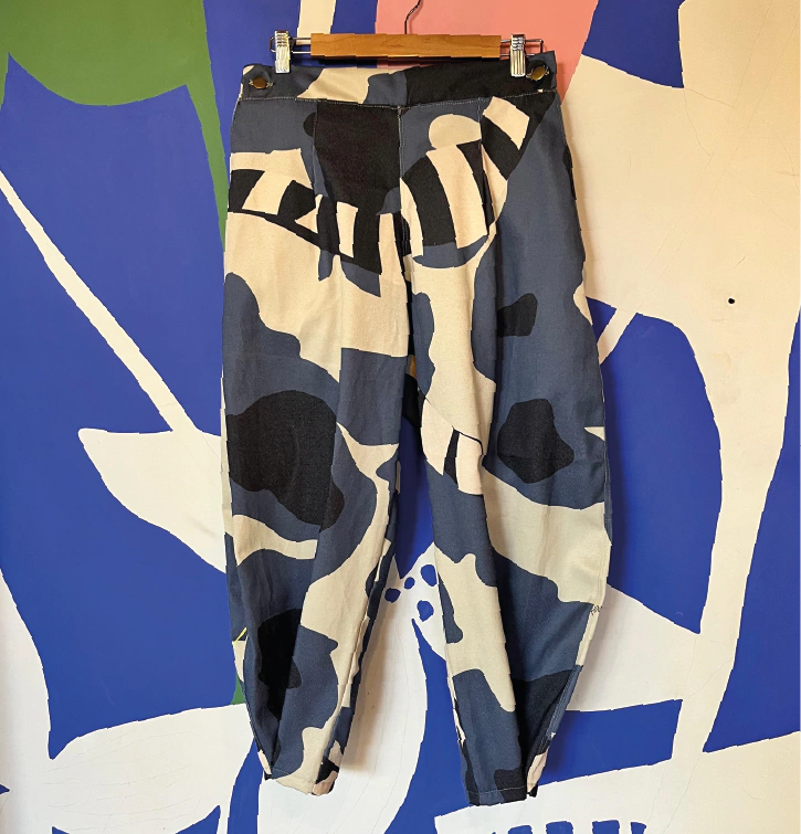 Pantalón Paper Bag - Animal Blue
