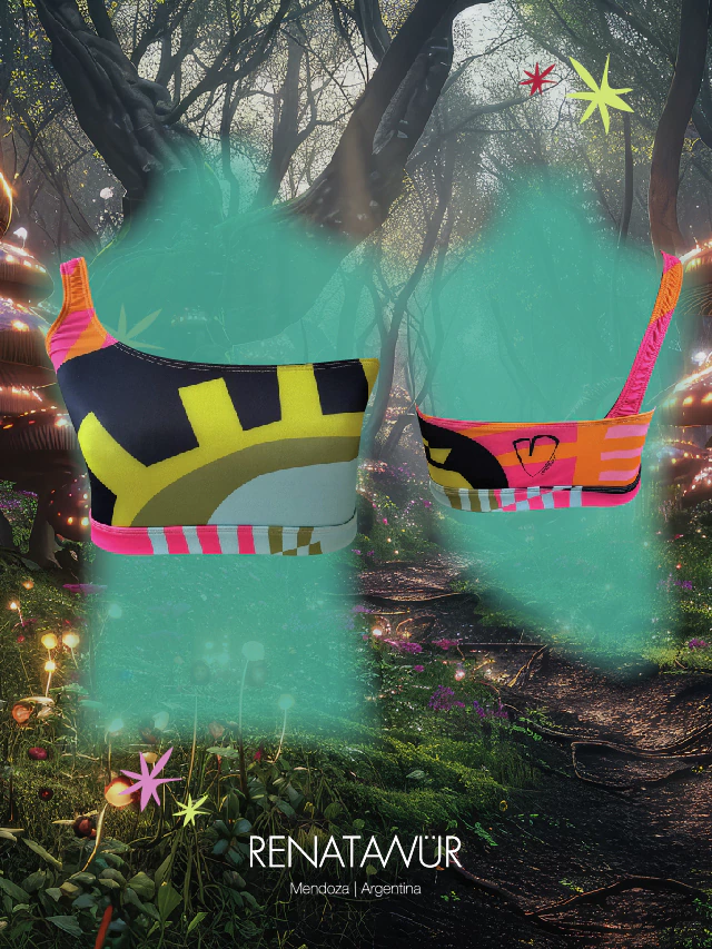 Corpiño un hombro Azteca Magenta