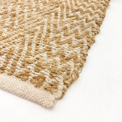 Alfombra Yute y Algodón ZigZag 200x200 cm - comprar online