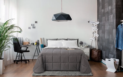 ACOLCHADO SIMIL PLUMON GRIS en internet