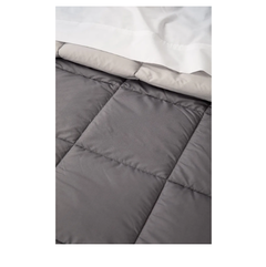 ACOLCHADO SIMIL PLUMON GRIS - Metzi Deco