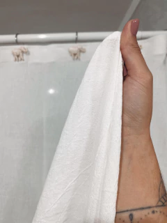 Cortina de Baño en Gasa con Ojales - tienda online