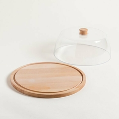 CAMPANA ACRILICO BASE MADERA 29X14,5 CM - comprar online