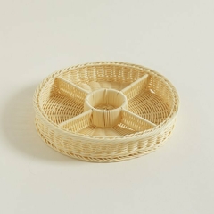 COPETINERA DE PP TRENZADO BEIGE 33,5 CM en internet
