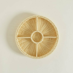 COPETINERA DE PP TRENZADO BEIGE 33,5 CM - comprar online