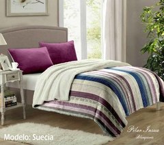 Edredón Flannel y Corderito SUECIA - comprar online