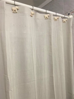 Cortina de Baño en Gasa con Ojales
