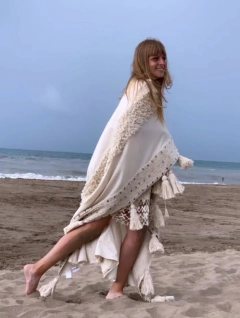 Manta HANDIRA 260x120cm CRUDO en internet