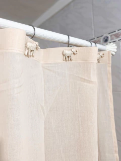 Cortina de Baño en Gasa con Ojales en internet