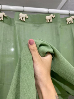 Cortina de Baño en Gasa con Ojales - tienda online