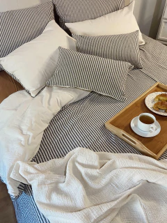 SET Funda Acolchado MIL RAYAS KING (camas hasta 200x200) - Metzi Deco