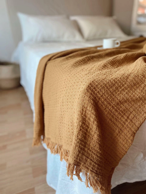 Manta Helena (Waffle Liviano) 100x230 - comprar online