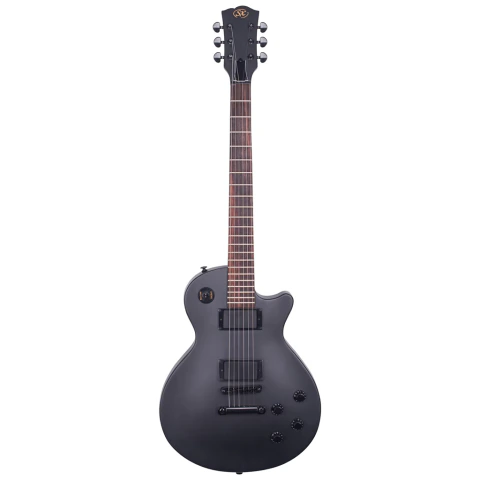 SX EE3S Black Satin. Guitarra eléctrica tipo Les Paul sin pickguard. Potencia y sobriedad