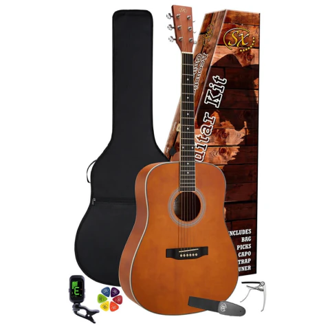 SX SD104K. Pack guitarra acústica dreadnought con accesorios. Empezá a tocar hoy - tienda online