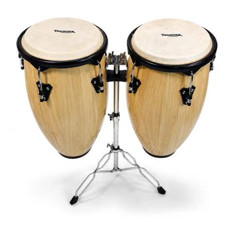 Thunder JBSH2-1ZJ. Set de congas de madera con soporte