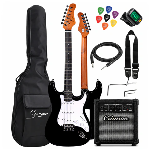 Smiger L-G1-ST Pack. Guitarra eléctrica tipo Strat con amplificador y accesorios
