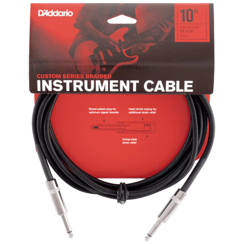 D'Addario PW-BG. Cable plug-plug de tela trenzada. Señal clara y construcción resistente - tienda online