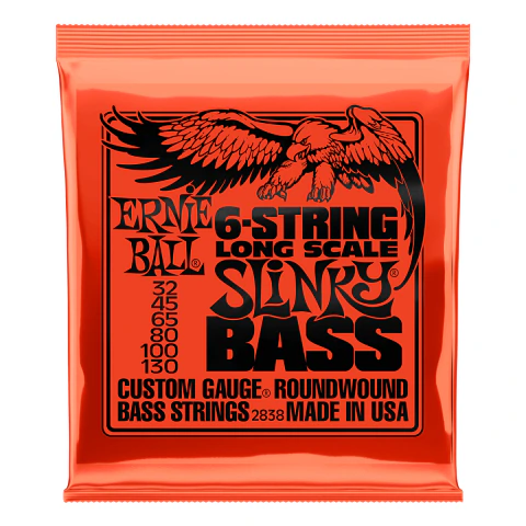 Ernie Ball Slinky Nickel Wound. Encordado de 6 cuerdas para bajo 032-130