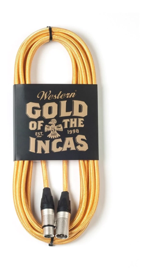 Cable Western Para Micrófono Xlr - Xlr Dorado - 3mts - CCTXG30